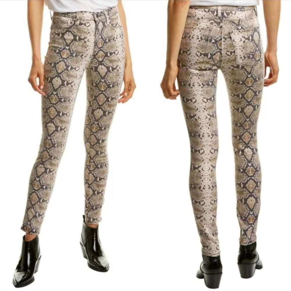 HUDSON women jeans super skinny WHA407TEN TPYT snake brown sz 25 $215